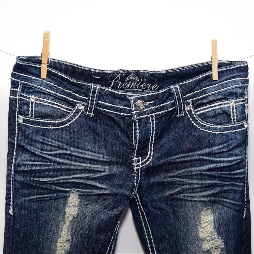 Premiere Rue21 Bootcut Ripped Jeans - Picture 5 of 7